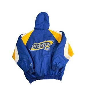 Vintage Logo 7 Game Day NFL Pro Line Vintage Pullover Jacket STL Rams SZ L Korea